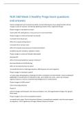 NUR 360 Week 3 Healthy Prego Exam questions  and answers 