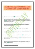 NATE CORE EXAM QUESTIONS AND ANSWERS 100&percnt; PASS 2026 UPDATE&period;
