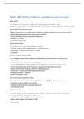 NUR 400 Midterm Exam questions and answers 