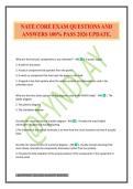 NATE CORE EXAM QUESTIONS AND ANSWERS 100&percnt; PASS 2026 UPDATE&period;