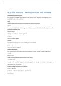 NUR 400 Module 1 Exam questions and answers 