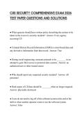 CJIS SECURITY COMPREHENSIVE EXAM 2026 TEST PAPER QUESTIONS AND SOLUTIONS