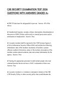 CJIS SECURITY EXAMINATION TEST 2026 QUESTIONS WITH ANSWERS GRADED A&plus;