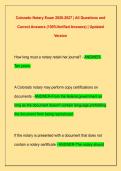 Colorado Notary Exam 2026-2027 &vert; All Questions and  Correct Answers &lpar;100&percnt;Verified Answers&rpar; &vert; Updated  Version