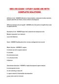 NRS 450 EXAM 1 STUDY GUIDE URI WITH COMPLETE SOLUTIONS 