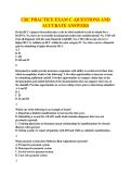 CRC PRACTICE EXAM C &semi;QUESTIONS AND ACCURATE ANSWERS
