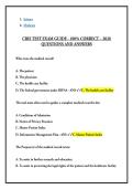 Nclex- Cris-Test I - Questions and Answers 100&percnt; Correct - 2026&comma; CRIS TEST EXAM GUIDE - 100&percnt; CORRECT &ndash; Qs&As 2026&comma; CRIS TEST EXAM GUIDE - 100&percnt; CORRECT &ndash; 2026 QUESTIONS AND ANSWERS&comma; Nclex Cris-3-30 - Questions and Answers 100&percnt; Correct - 2026 A&plus; & CRIs and t