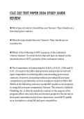 CLC 222 TEST PAPER 2026 STUDY GUIDE REVIEW