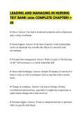 LEADING AND MANAGING IN NURSING TEST BANK 2026 COMPLETE CHAPTERS 1- 30