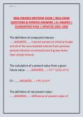 MBA Financial Management Midterm Exam &vert; REAL Exam Questions & VERIFIED Answers &vert; A&plus; GRADED &vert; GUARANTEED PASS &vert; Updated 2025&ndash;2026