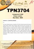 TPN3704 Assignment 2 &lpar;COMPLETE ANSWERS&rpar; 2026 - DUE  2026