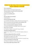 INTRO TO NHS&colon; PRACTICE EXAM QUESTIONS WITH VERIFIED ANSWERS