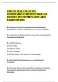 CMIS 526 EXAM 1 EXAMS SET&colon; CERTIFICATION EVALUATION WITH FULL SOLUTION AND COMPLETE KNOWLEDGE VALIDATION 2026
