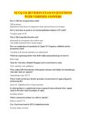 NCCQ UK REVISION EXAM &num;3 QUESTIONS WITH VERIFIED ANSWERS