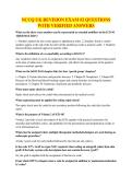 NCCQ UK REVISION EXAM &num;2 QUESTIONS WITH VERIFIED ANSWERS