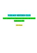NURS 6635 MIDTERM EXAM Newly Updated Exam Elaborations Questions with Answers Explanations-2023