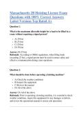 Massachusetts 2B Hoisting License Exam Questions with 100&percnt; Correct Answers Latest Versions Top Rated A&plus;
