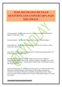 NURS 5462 HEADACHE EXAM QUESTIONS AND ANSWERS 100&percnt; PASS 2026 UPDATE&period;