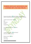 NURSING 205 EXAM 1 QUESTIONS AND ANSWERS 100&percnt; PASS 2026 UPDATE&period;