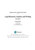 Online Instructor&rsquo;s Manual with Testbank for Legal Research&comma; Analysis&comma; and Writing&comma; Sixth Edition