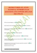 OB PROCTORED ATI&comma; ATI RN MATERNAL NEWBORN EXAM QUESTIONS AND ANSWERS 100&percnt; PASS 2026 UPDATE&period;