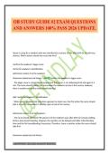 OB STUDY GUIDE &num;2 EXAM QUESTIONS AND ANSWERS 100&percnt; PASS 2026 UPDATE&period;