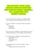 NSG 252 EXAM 1 STUDY GUIDE  2026&sol;2027 COMPLETE QUESTIONS  WITH VERIFIED CORRECT ANSWERS &vert;&vert;  100&percnt; GUARANTEED PASS  <NEWEST VERSION> 