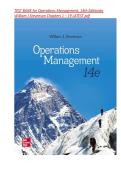 TEST BANK for Operations Management&comma; 14th Editionby William J Stevenson Chapter  1 - 19 &vert; All Chapters 