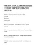 CMN 003V ACTUAL EXAMINATION TEST 2026 COMPLETE QUESTIONS AND SOLUTIONS GRADED A&plus;