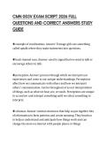 CMN 003V EXAM SCRIPT 2026 FULL QUESTIONS AND CORRECT ANSWERS STUDY GUIDE