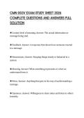 CMN 003V EXAM STUDY SHEET 2026 COMPLETE QUESTIONS AND ANSWERS FULL SOLUTION
