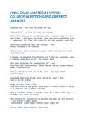 FINAL EXAM- LVN TERM 1 UNITEK COLLEGE QUESTIONS AND CORRECT ANSWERS