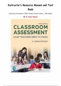 Classroom Assessment&colon; What Teachers Need to Know &ndash; 10th Edition by W&period; James Popham &vert; Complete Test Bank for Chapters 1&ndash;16