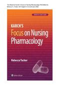Test Bank for Karch&rsquo;s Focus on Nursing Pharmacology 9th Edition by Rebecca G&period; Tucker All Chapters Covered Latest 2026