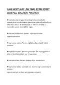 AAMI MORTUARY LAW FINAL EXAM SCRIPT 2026 FULL SOLUTION PRACTICE