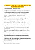 NURS 143 EXAM&num;2 REVIEW QUESTIONS WITH VERIFIED SOLUTIONS
