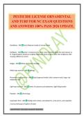 PESTICIDE LICENSE ORNAMENTAL AND TURF FOR NC EXAM QUESTIONS AND ANSWERS 100&percnt; PASS 2026 UPDATE&period;