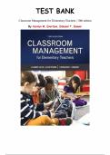 Classroom Management for Elementary Teachers &ndash; 10th Edition by Carolyn M&period; Evertson & Edmund T&period; Emmer &vert; Complete Test Bank for Chapters 1&ndash;12