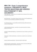 MBA 706 - Exam 3 comprehensive questions &vert; FREQUENTLY MOST TESTED QUESTIONS AND VERIFIED SOLUTIONS&sol;GET IT 100&percnt; ACCURATE&excl;&excl;