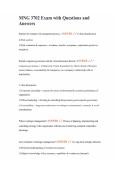 MNG 3702 Exam with Questions and Answers