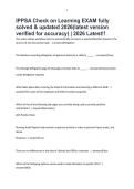 IPPSA Check on Learning EXAM fully solved & updated 2026&lpar;latest version verified for accuracy&rpar; &vert; 2026 Latest&excl;&excl;