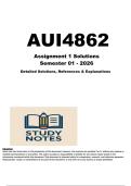 AUI4862 - ASSIGNMENT 1 SOLUTIONS &lpar; SEMESTER 1 2026 &rpar;