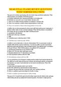 NR 602 FINAL EXAM&num;2 REVIEW QUESTIONS WITH VERIFIED SOLUTIONS