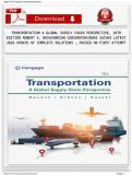 Test Bank for Transportation&colon; A Global Supply Chain Perspective&comma; 10th Edition by Novack&comma; Gibson & Suzuki &vert; All Chapters &vert; Verified Q&A
