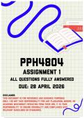PPH4804 Assignment 1 Memo &vert; Due 28 April 2026