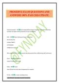 PROSERVE EXAM QUESTIONS AND ANSWERS 100&percnt; PASS 2026 UPDATE&period;