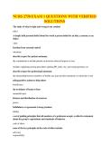 NURS 2750 EXAM 1 QUESTIONS WITH VERIFIED SOLUTIONS