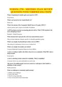 NURSING 2750 &ndash; MIDTERM EXAM REVIEW QUESTIONS WITH VERIFIED SOLUTIONS