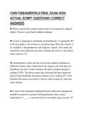 CMS FUNDAMENTALS FINAL EXAM 2026 ACTUAL SCRIPT QUESTIONS CORRECT ANSWERS