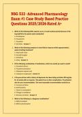 NSG 533 Advanced Pharmacology Exam &num;1 Case Study Based Practice Questions 2025-2026 &lpar;Wilkes&sol;American Sentinel&rpar; - Actual Exam Questions with Correct Answers & Rationales - Rated A&plus;